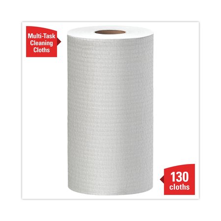 Wypall X60 Cloths, Small Roll, 19 3/5 x 13 2/5, White, 130/RL, PK6, 6PK 35421